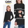 imageQBK Girls Mock Turtleneck Basic Long Sleeve Shirt Casual Tee Tops for Toddler Kids 2t12YearsBlack