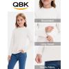 imageQBK Girls Mock Turtleneck Basic Long Sleeve Shirt Casual Tee Tops for Toddler Kids 2t12YearsWhite