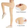 imageQBK GirlsCotton Leggings 2T 3T 4T 5T to 12 Years  Ultra Soft ampamp Comfortable Footless Tights for Toddler to KidsBeige
