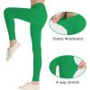 imageQBK GirlsCotton Leggings 2T 3T 4T 5T to 12 Years  Ultra Soft ampamp Comfortable Footless Tights for Toddler to KidsKelly Green