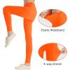 imageQBK GirlsCotton Leggings 2T 3T 4T 5T to 12 Years  Ultra Soft ampamp Comfortable Footless Tights for Toddler to KidsOrange