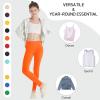 imageQBK GirlsCotton Leggings 2T 3T 4T 5T to 12 Years  Ultra Soft ampamp Comfortable Footless Tights for Toddler to KidsOrange