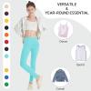 imageQBK GirlsCotton Leggings 2T 3T 4T 5T to 12 Years  Ultra Soft ampamp Comfortable Footless Tights for Toddler to KidsTurquoise