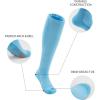 imageQBK Toddler Baseball Socks And Belt Youth Softball Tee Ball Combo Set for Boy Girl 2 Pairs of Socks ampamp 1 BeltBaby Blue