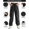 imageQBK Toddler Snow Pants Kids Fleece Lined Waterproof Ski Pants For Boys And GirlsBlack