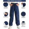 imageQBK Toddler Snow Pants Kids Fleece Lined Waterproof Ski Pants For Boys And GirlsBlue