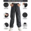 imageQBK Toddler Snow Pants Kids Fleece Lined Waterproof Ski Pants For Boys And GirlsGrey