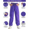 imageQBK Toddler Snow Pants Kids Fleece Lined Waterproof Ski Pants For Boys And GirlsPurple