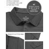 imageQBK Toddler to Youth Boys Performance Golf Polo Kids Athletic Moisture Wicking Long Sleeve Shirts School UniformCharcoal Gray