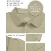 imageQBK Toddler to Youth Boys Performance Golf Polo Kids Athletic Moisture Wicking Long Sleeve Shirts School UniformDesert Khaki