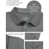 imageQBK Toddler to Youth Boys Performance Golf Polo Kids Athletic Moisture Wicking Long Sleeve Shirts School UniformShadow Heather