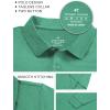 imageQBK Toddler to Youth Boys Performance Golf Polo Kids Athletic Moisture Wicking Long Sleeve Shirts School UniformSpring Green