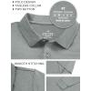 imageQBK Toddler to Youth Boys Performance Golf Polo Kids Athletic Moisture Wicking Long Sleeve Shirts School UniformStone Gray