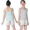 imageQBK Training Bras for Teens Girls from 6 7 8 9 10 12 Years Old Camisoles Bralette Bras with Shelf Bra 234PackBlue Pink Grey