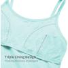 imageQBK Training Bras for Teens Girls from 6 7 8 9 10 12 Years Old Camisoles Bralette Bras with Shelf Bra 234PackWhite Blue