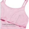 imageQBK Training Bras for Teens Girls from 6 7 8 9 10 12 Years Old Camisoles Bralette Bras with Shelf Bra 234PackWhite Blue Grey