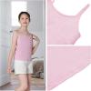 imageQBK Training Bras for Teens Girls from 6 7 8 9 10 12 Years Old Camisoles Bralette Bras with Shelf Bra 234PackWhite Blue Pink