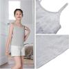 imageQBK Training Bras for Teens Girls from 6 7 8 9 10 12 Years Old Camisoles Bralette Bras with Shelf Bra 234PackWhite Grey