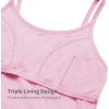 imageQBK Training Bras for Teens Girls from 6 7 8 9 10 12 Years Old Camisoles Bralette Bras with Shelf Bra 234PackWhite Pink