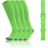 imageQBK 216Y Toddler Baseball Socks And Belt Youth Softball Tee Ball Combo Set for Boy Girl 2 Pairs of Socks ampamp 1 BeltKsoftbal Socksneon Green
