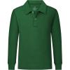 imageQBK 2T to Youth Boys Long Sleeve School Uniform Pique Polo Toddler Kids Neon Collared Golf ShirtKelly Green