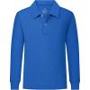 imageQBK 2T to Youth Boys Long Sleeve School Uniform Pique Polo Toddler Kids Neon Collared Golf ShirtRoyal Blue
