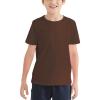 imageQBK 2T12Y Boys T Shirts Short Sleeve Tees 100 Cotton Crewneck Soft Basic Summer Top Solid Toddler Kids Tee ShirtBrown