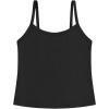 imageQBK 2T12Years Girls Camisole Tank Tops Cotton Camis Sleeveless Spaghetti Undershirts for Dance and GymnasticsBlack