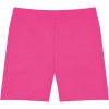 imageQBK 2T13Years Girls Basic Dance Shorts for Gymnastics Bike or Under Skirts Toddler Kids Solid Soft Short LeggingsNeon Pink