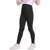 imageQBK 3T 4T 5T to 12Y Girls Leggings Cotton Footless Tights Soft and StretchyBlack
