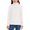 imageQBK Girls Long Sleeve Turtleneck TShirt Kids Basic High Neck Casual Trendy Soft Base Layer Tee Tops4t12YearsWhite