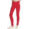 imageQBK GirlsCotton Leggings 2T 3T 4T 5T to 12 Years  Ultra Soft ampamp Comfortable Footless Tights for Toddler to KidsRed