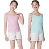 imageQBK Training Bras for Teens Girls from 6 7 8 9 10 12 Years Old Camisoles Bralette Bras with Shelf Bra 234PackPink Blue