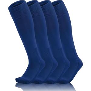imageQBK 2 Pairs Toddler To Youth BaseballSoftball Socks  Soccer TBall Team Sport Socks For Kids Boys And GirlsBlue494