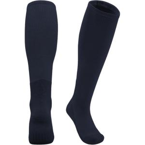 imageQBK 2 Pairs Toddler To Youth BaseballSoftball Socks  Soccer TBall Team Sport Socks For Kids Boys And GirlsNavy