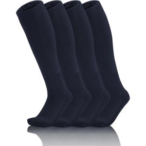 imageQBK 2 Pairs Toddler To Youth BaseballSoftball Socks  Soccer TBall Team Sport Socks For Kids Boys And GirlsNavy494