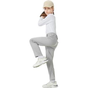 imageQBK 2T 3T 4T 5T to 17 Years Toddler Boys Baseball Pants Girls Softball Pants Kids Tee Ball PantsGrey
