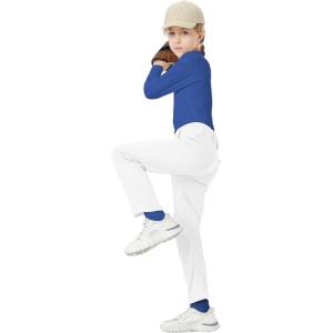 imageQBK 2T 3T 4T 5T to 17 Years Toddler Boys Baseball Pants Girls Softball Pants Kids Tee Ball PantsWhite