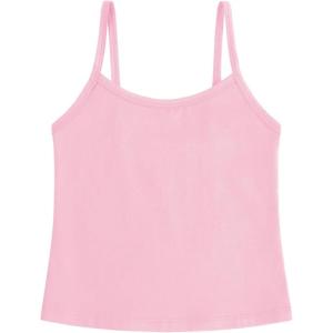 imageQBK 2T12Years Girls Camisole Tank Tops Cotton Camis Sleeveless Spaghetti Undershirts for Dance and GymnasticsPink