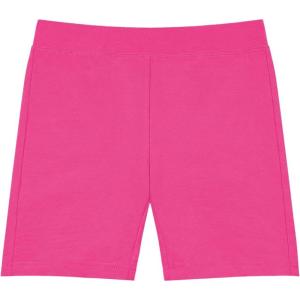imageQBK 2T13Years Girls Basic Dance Shorts for Gymnastics Bike or Under Skirts Toddler Kids Solid Soft Short LeggingsNeon Pink