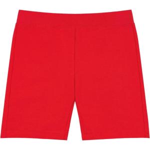 imageQBK 2T13Years Girls Basic Dance Shorts for Gymnastics Bike or Under Skirts Toddler Kids Solid Soft Short LeggingsRed