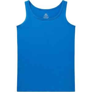 imageQBK 2T13Years Girls Tank Tops Cotton Dance Basic Sleeveless Undershirts for Gymnastics Ballet DancewearRoyal Blue
