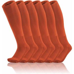 imageQBK 2T3T4T5T Toddler To Youth BaseballSoftball Socks  Soccer TBall Team Sport Socks For Kids Boys And Girls3 PairsOrange