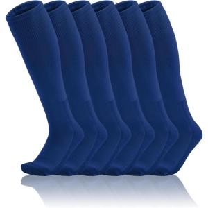 imageQBK 2T3T4T5T Toddler To Youth BaseballSoftball Socks  Soccer TBall Team Sport Socks For Kids Boys And Girls3 PairsRoyal Blue