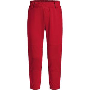 imageQBK 2T3T4T5T to Youth Toddler Boys Baseball Pants Girl Softball Pants Kids Tee Ball Pants with Side PipingBraidRed