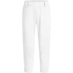 imageQBK 2T3T4T5T to Youth Toddler Boys Baseball Pants Girl Softball Pants Kids Tee Ball Pants with Side PipingBraidWhite