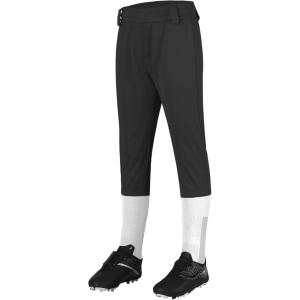imageQBK 2T3T4T5T to Youth Toddler Boys Knicker Baseball Pants Girl Softball Pants Kids Tee Ball PantsBlack