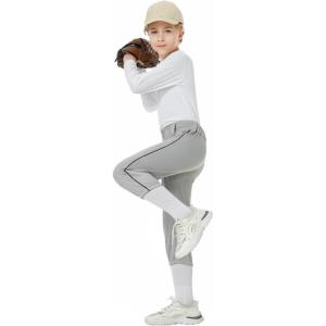 imageQBK 2T3T4T5T6T7T Toddler Boys Knicker Baseball Pants with Side PipingBraidGrey