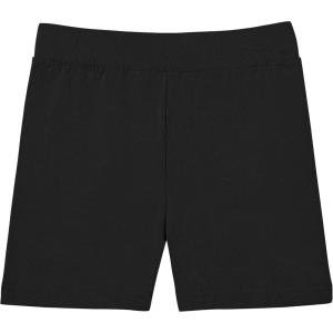 imageQBK Girls Basic Solid Shorts Dance Gymnastics Under Skirts Shorts Cotton for 2T13Years Toddler Little Girls Soft BreathableBlack