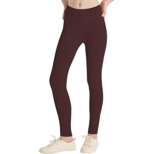 imageQBK GirlsCotton Leggings 2T 3T 4T 5T to 12 Years  Ultra Soft ampamp Comfortable Footless Tights for Toddler to KidsBrown